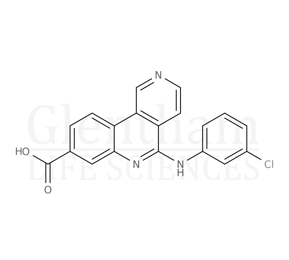 Structure for CX-4945 hydrochloride