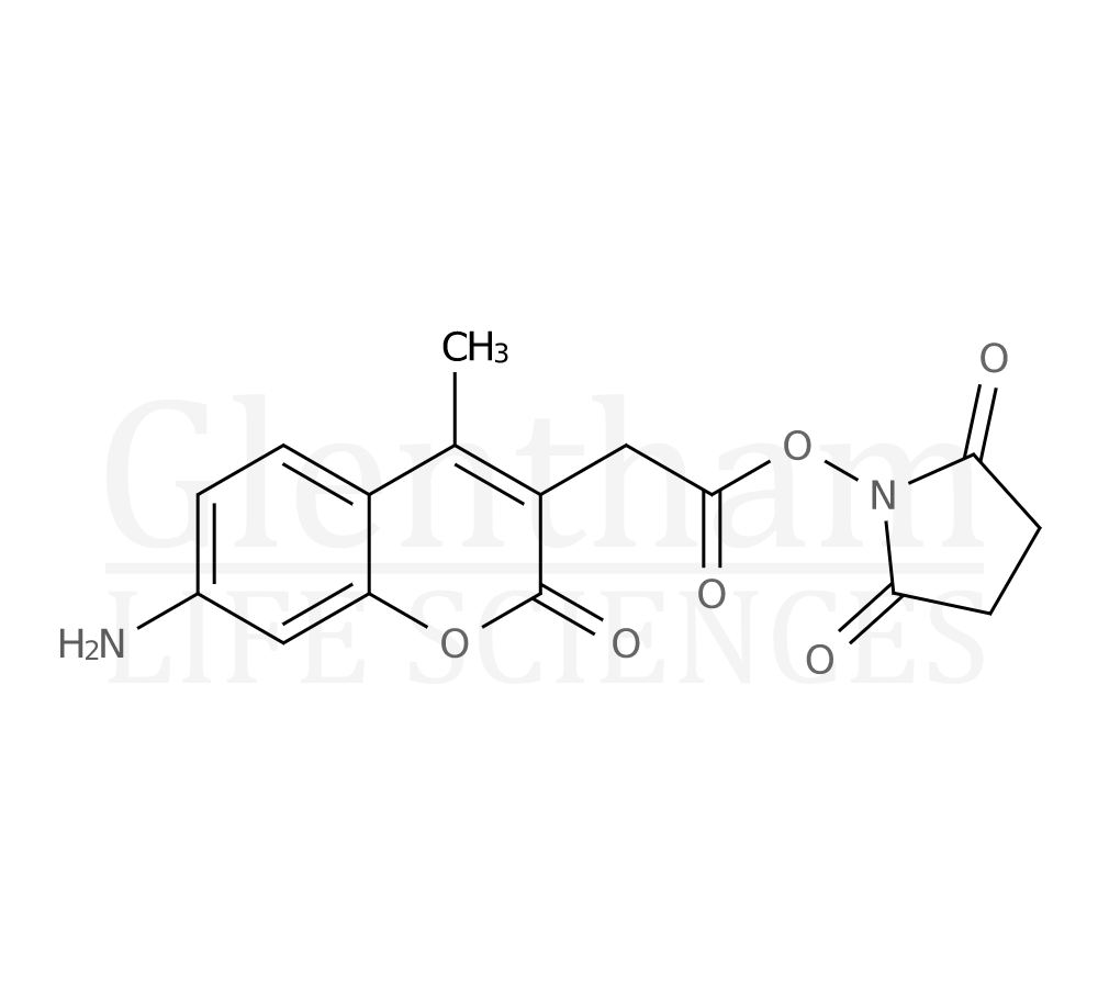 AMCA-H N-succinimidyl ester Structure