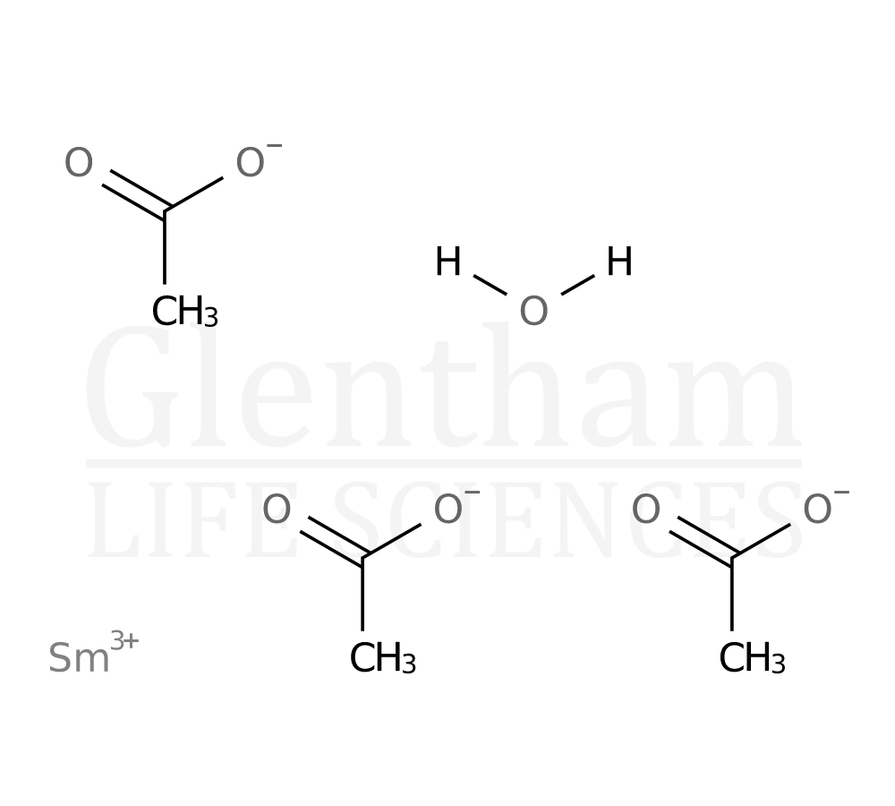 Structure for Samarium acetate hydrate, 99.999%